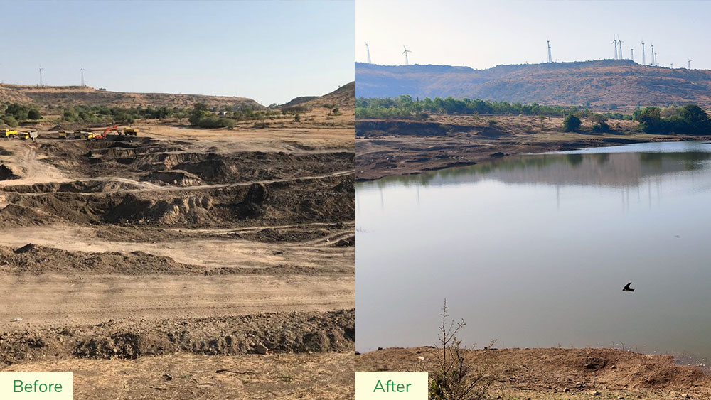 Before & after View of Lake